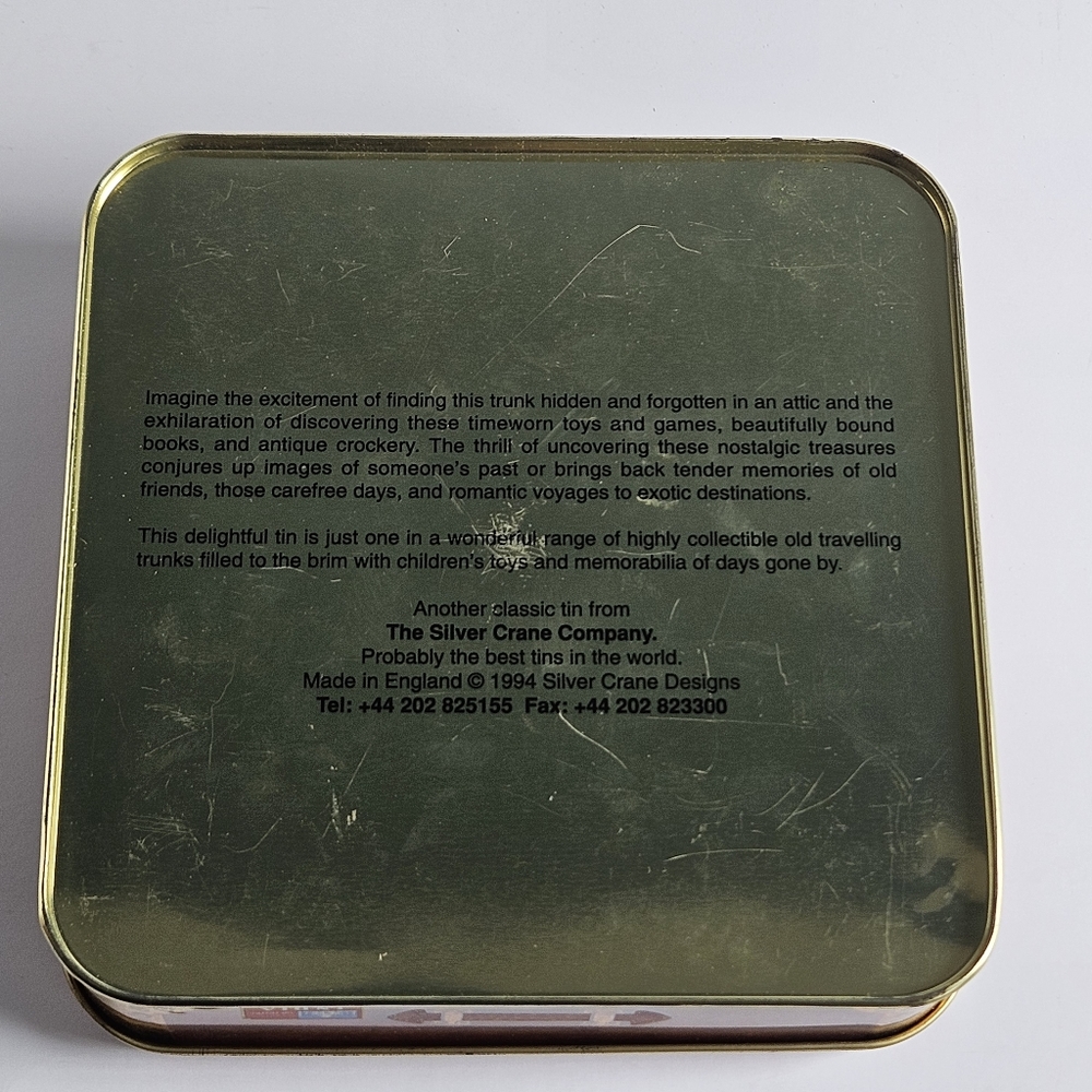 Vintage Silver Crane Collectible Tin 1994 Clown Theme - Picture 2 of 6
